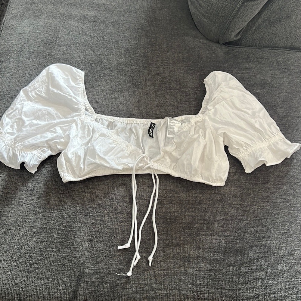 H&M Divided white crop top size M